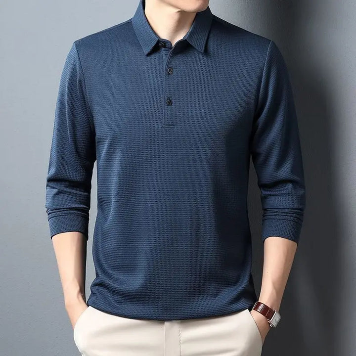 Casual Waffle Polo Shirt