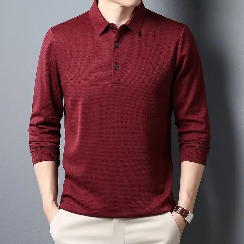 Casual Waffle Polo Shirt