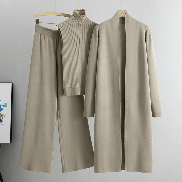 Women’s Three-Piece Cardigan And Pants Set