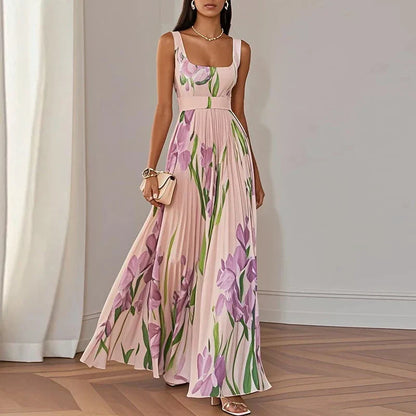 Floral A-Line Maxi Dress