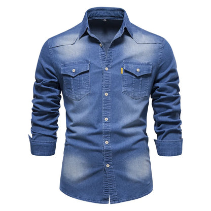 Henry | Men’s Denim Button-Up Shirt