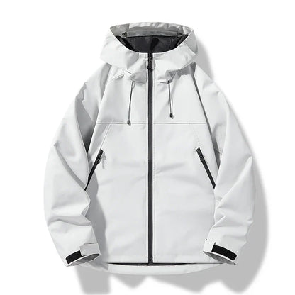 Men’s Waterproof Hooded Windproof Shell Jacket