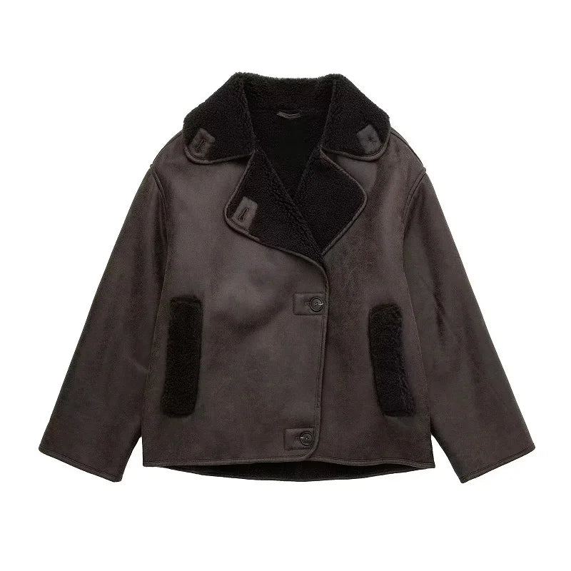 Hazel | Women's Shearling Aviator Jacket