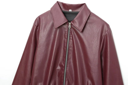 Harper | Women's Faux Leather Bomber Jacket