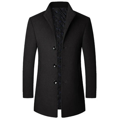 Mason | Abrigo largo sofisticado con botones para hombre