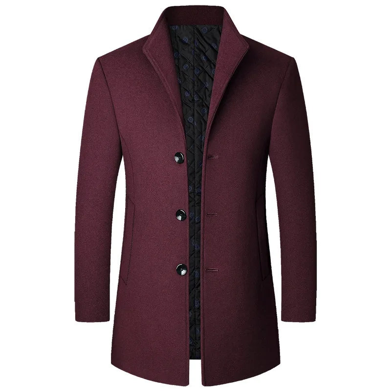 Mason | Abrigo largo sofisticado con botones para hombre