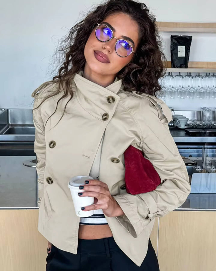 Women’s Winter Belted Double Breasted Trench Jacket