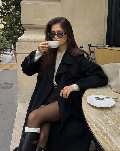 Clara | Winter Long Trench Wool Coat