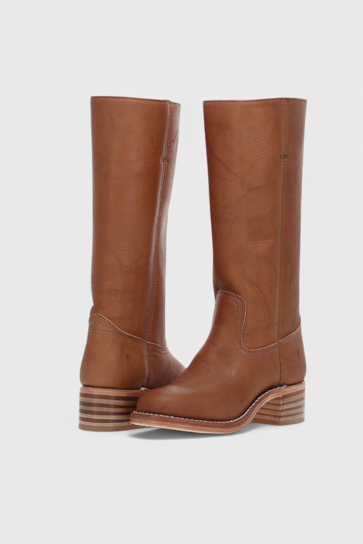 Women’s Leather Knee-High Boots with Heels