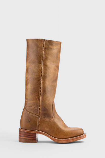 Women’s Leather Knee-High Boots with Heels