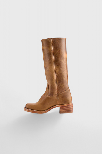 Women’s Leather Knee-High Boots with Heels