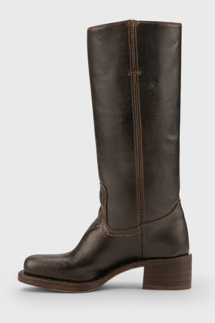 Women’s Leather Knee-High Boots with Heels