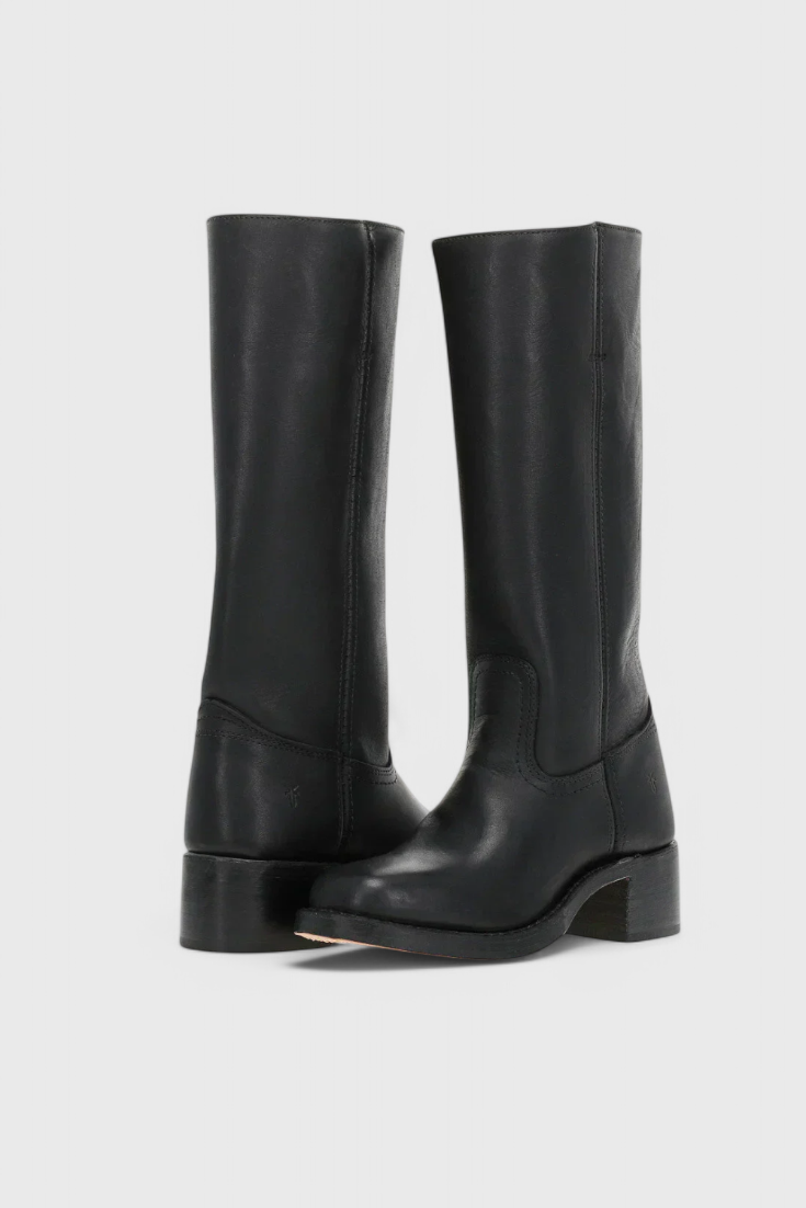 Women’s Leather Knee-High Boots with Heels