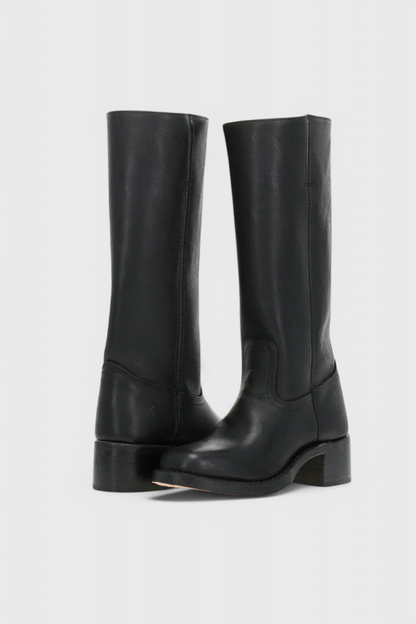 Women’s Leather Knee-High Boots with Heels