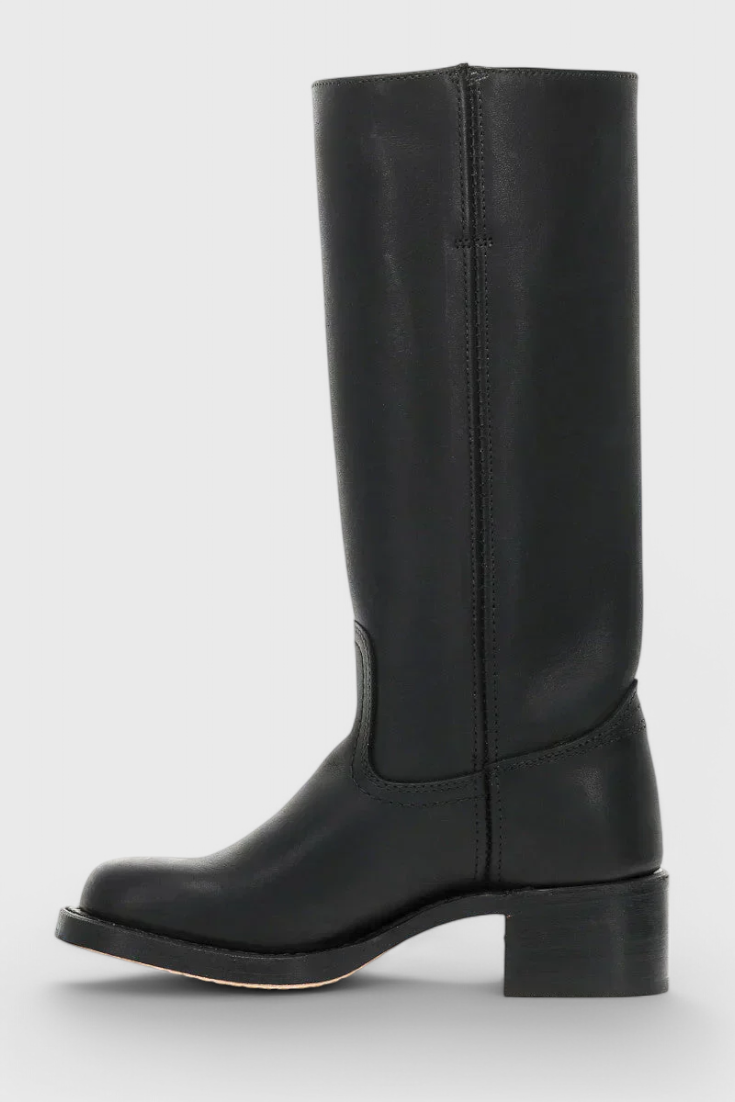 Women’s Leather Knee-High Boots with Heels