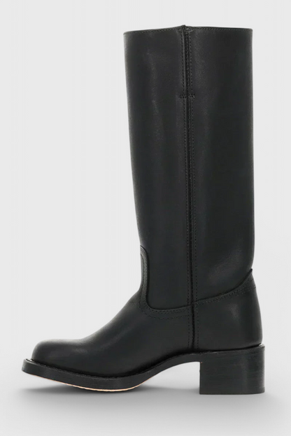 Women’s Leather Knee-High Boots with Heels