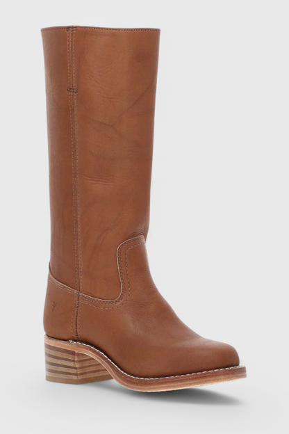Women’s Leather Knee-High Boots with Heels
