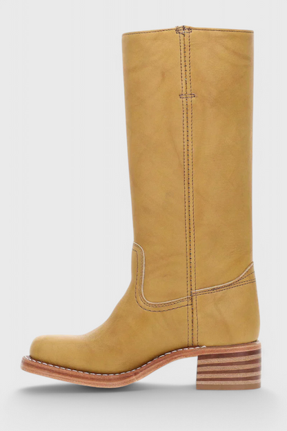 Women’s Leather Knee-High Boots with Heels