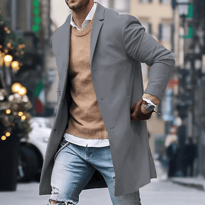 John | Abrigo largo clásico de estilo urbano para hombre
