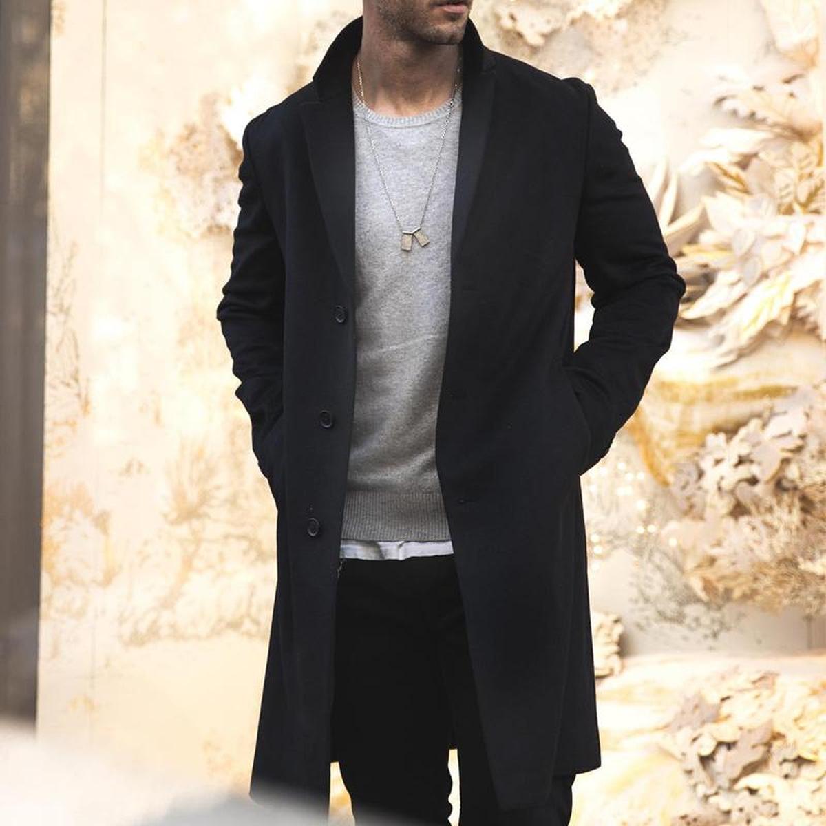 John | Abrigo largo clásico de estilo urbano para hombre