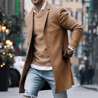 John | Abrigo largo clásico de estilo urbano para hombre