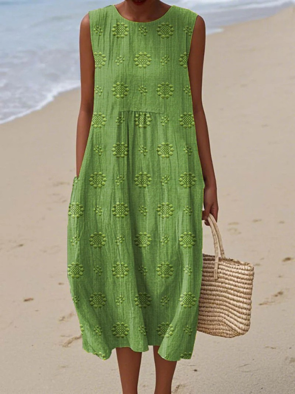 Vestido midi con estampado Sara™