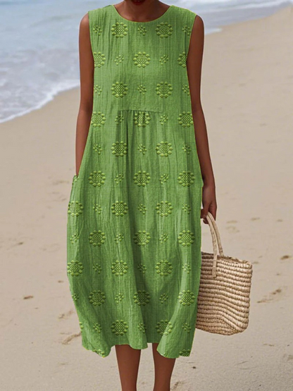 Vestido midi con estampado Sara™