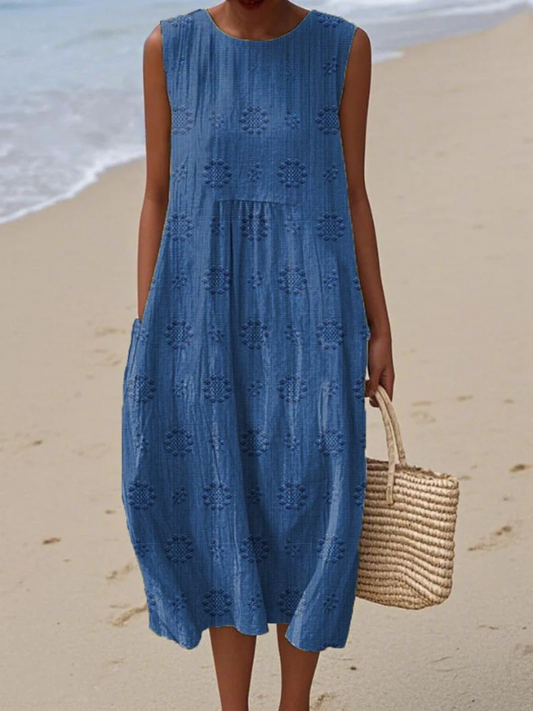 Vestido midi con estampado Sara™