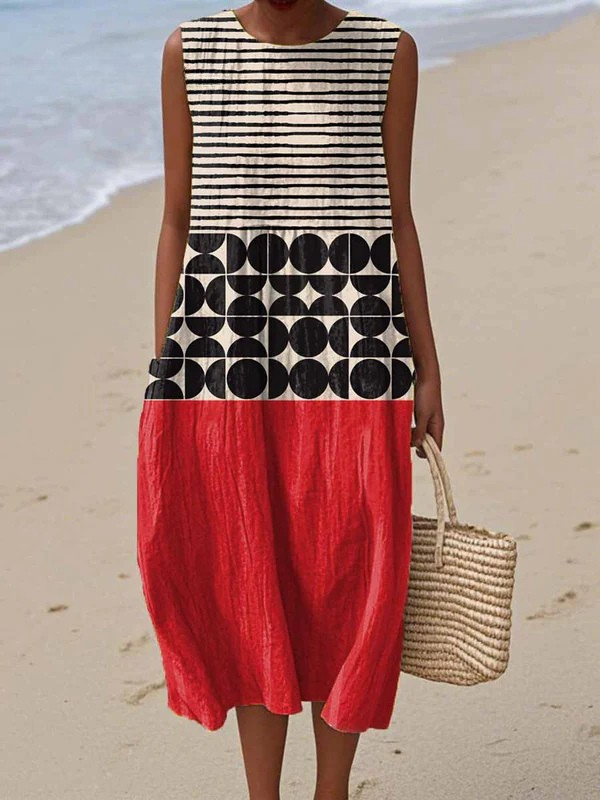 Vestido midi color block Jane™