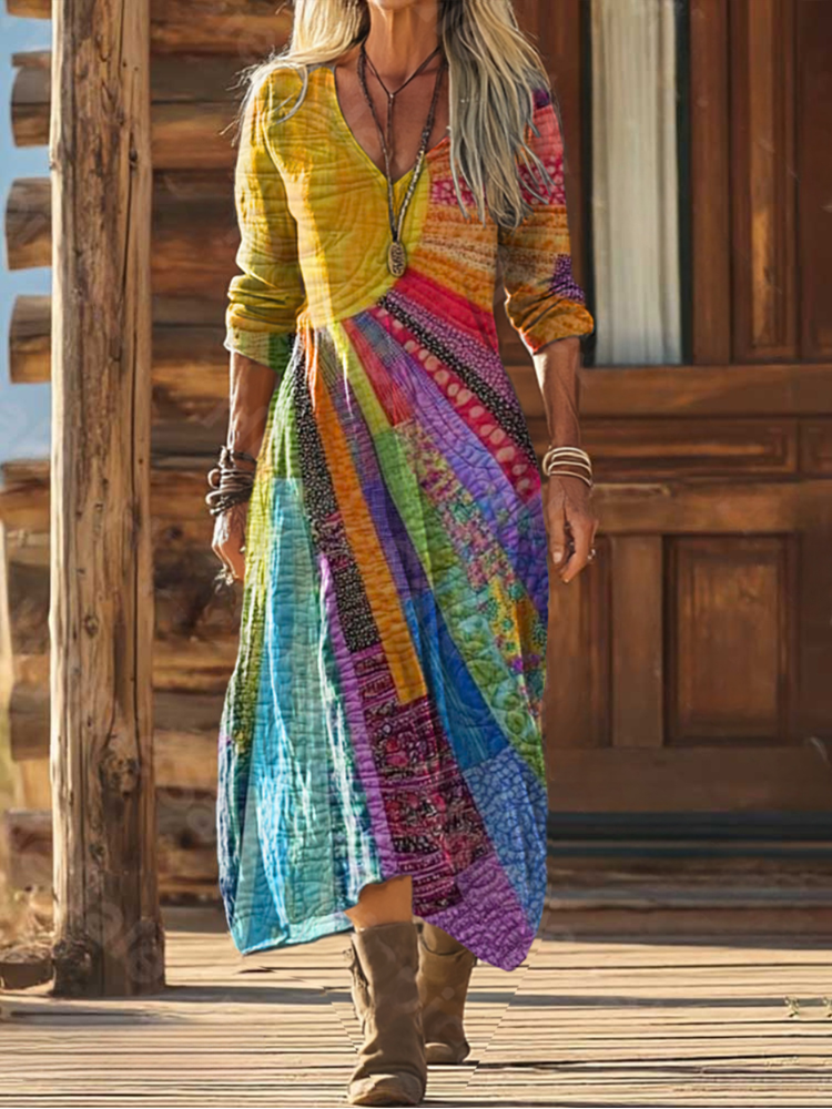 Vestido con diseño de sol bohemio