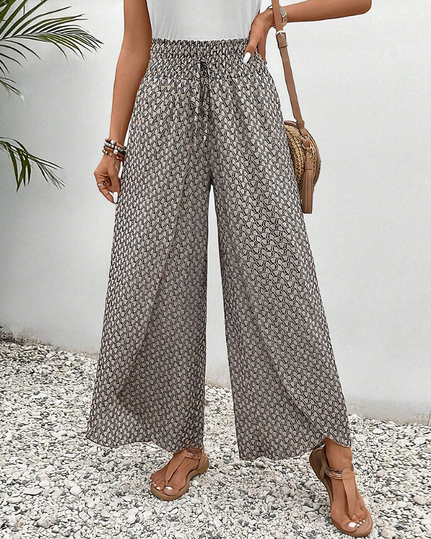 Jessica | Pantalones de pernera ancha relajados