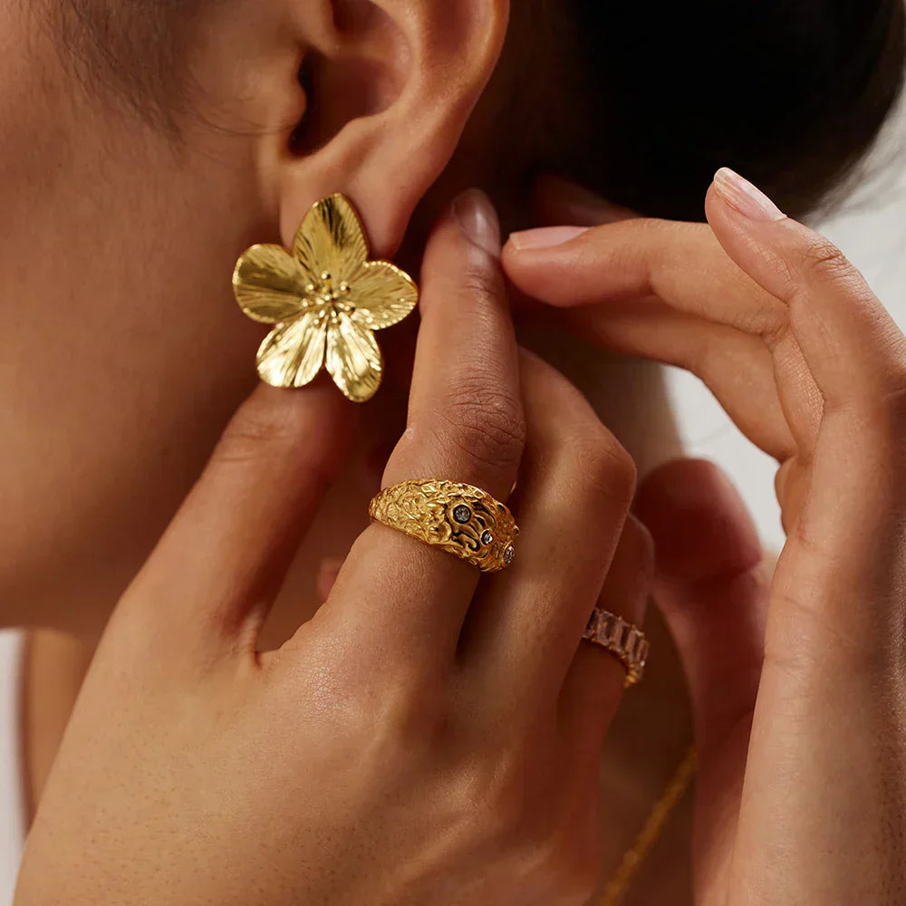 Oversized Floral Earrings