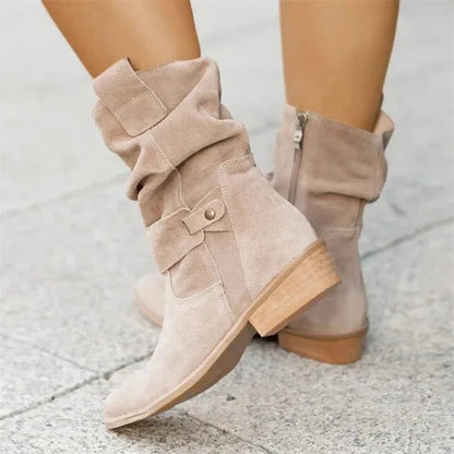 Ashley | Botines holgados de ante de invierno para mujer