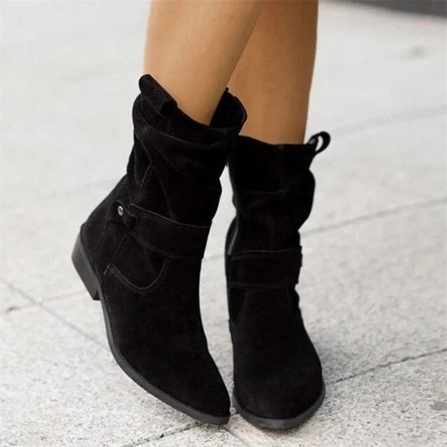 Ashley | Botines holgados de ante de invierno para mujer