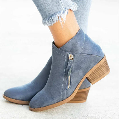 Caroline | Botas elegantes de tacón con cremallera para mujer
