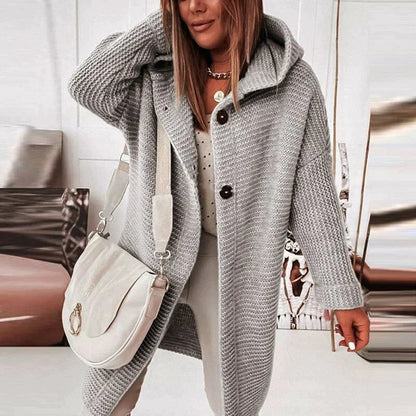 Audrey | Women’s Cozy Hooded Knit Cardigan Jacket