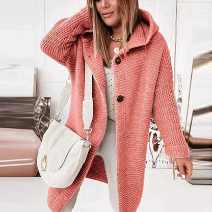 Audrey | Women’s Cozy Hooded Knit Cardigan Jacket
