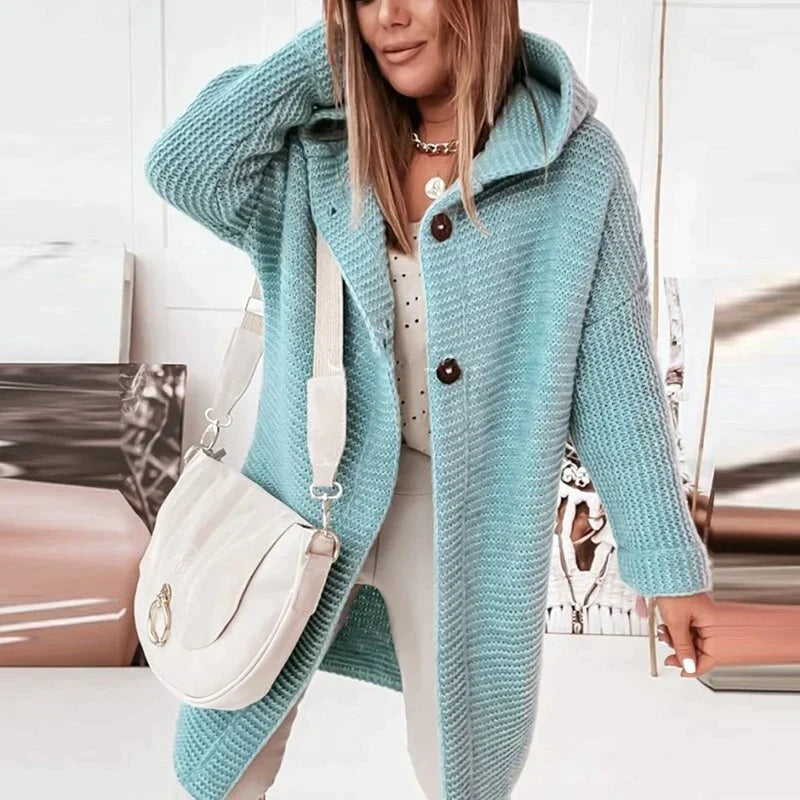 Audrey | Women’s Cozy Hooded Knit Cardigan Jacket