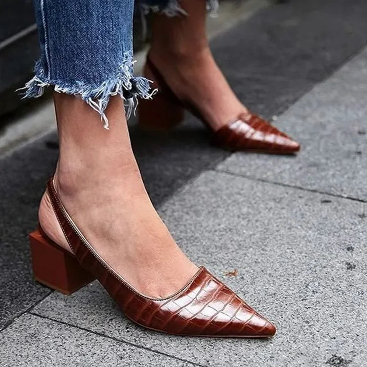 Eloise | Elegantes zapatos de tacón cuadrado para mujer en primavera
