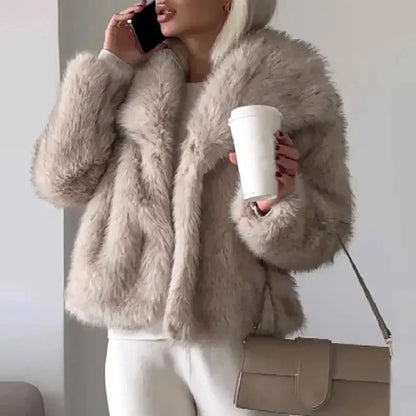 Anna | Chaqueta de piel sintética de corte holgado para mujer