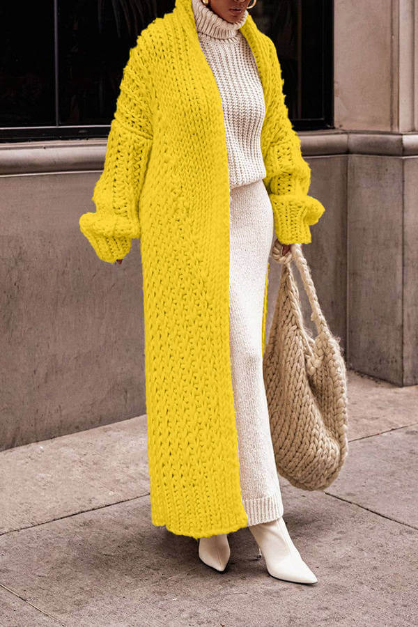 Chic Winter Knit Set with Cardigan for Women