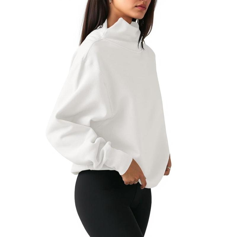 M&amp;D™ - Sudadera de cuello alto extragrande para mujer, jersey de manga larga
