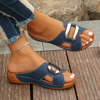 Buckle Slide Sandals