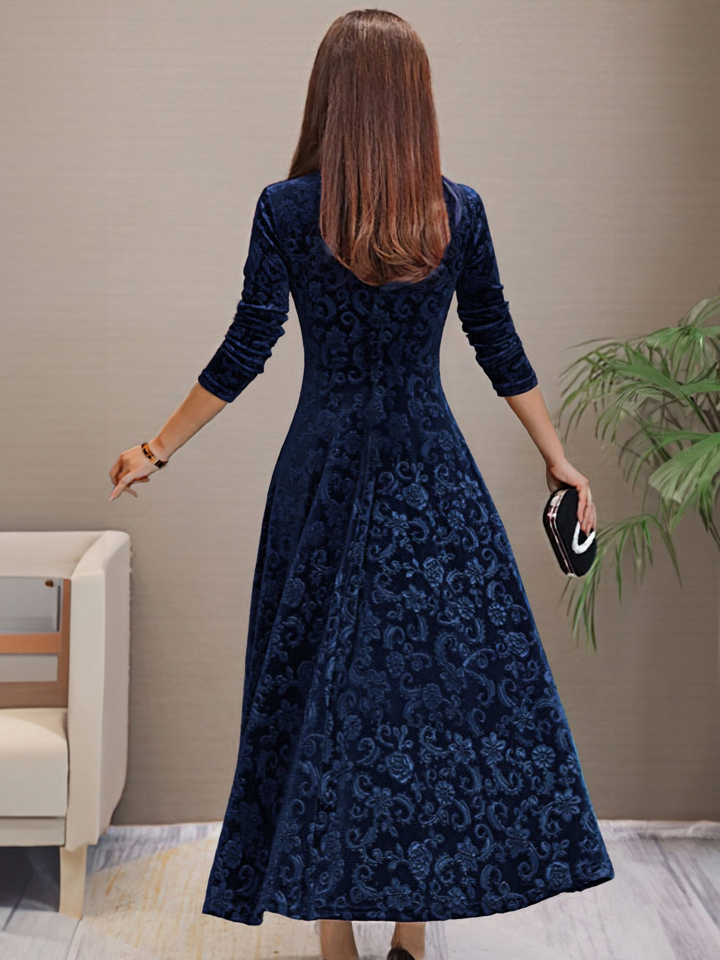Denise | Vestido elegante de terciopelo