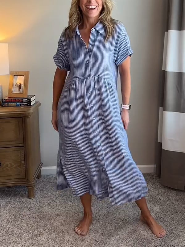 Celira – Camisa a Rayas con Botones