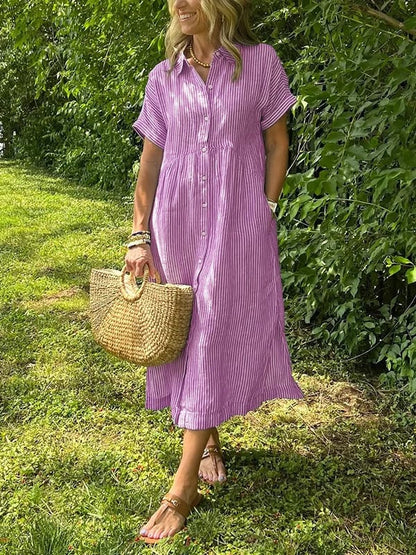 Celira – Camisa a Rayas con Botones