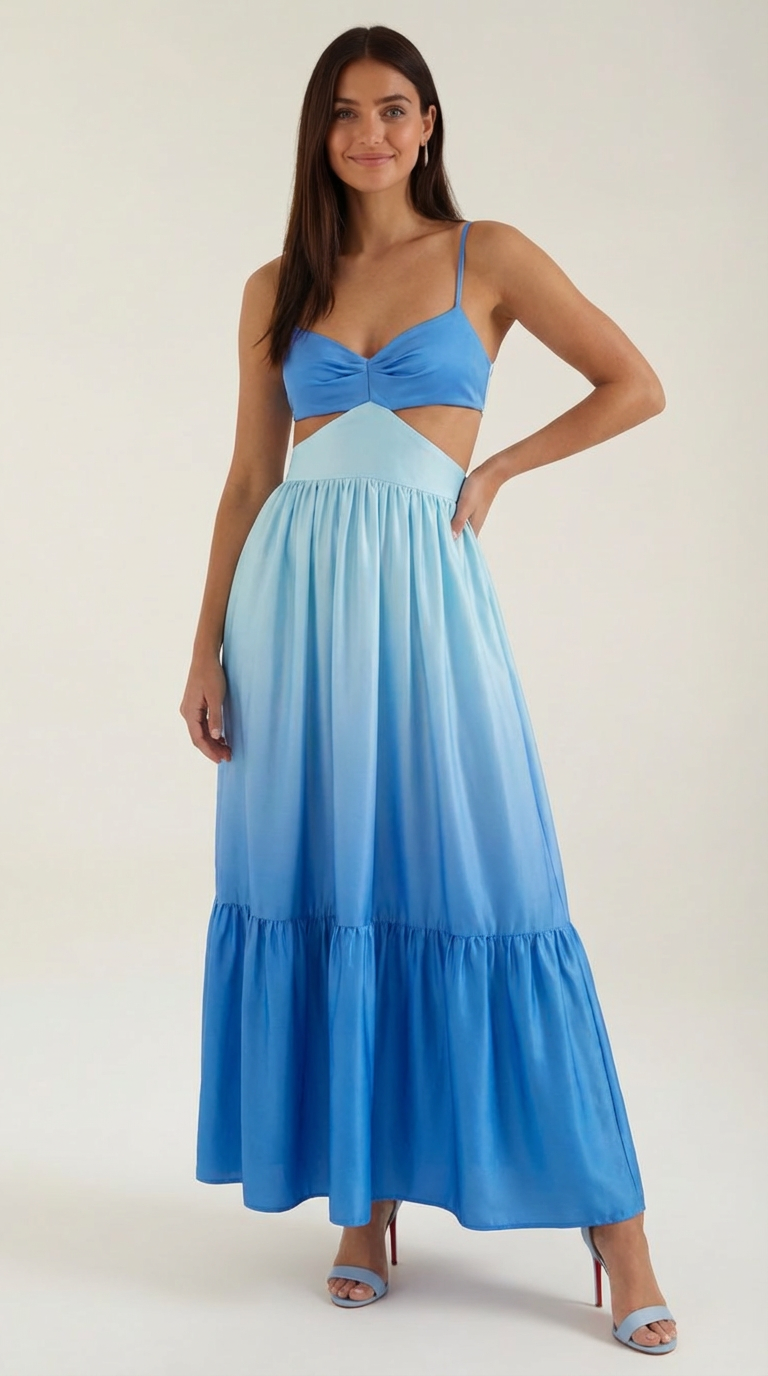 Vestido largo Laura con aberturas