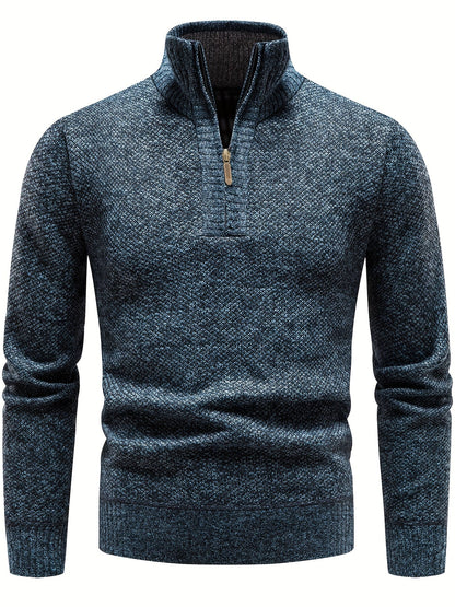Ethan™ - Suéter informal elegante con media cremallera