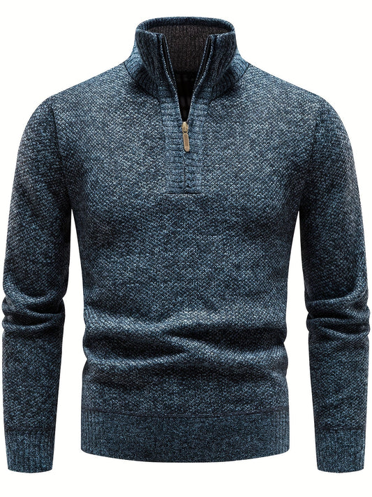 Ethan™ - Suéter informal elegante con media cremallera