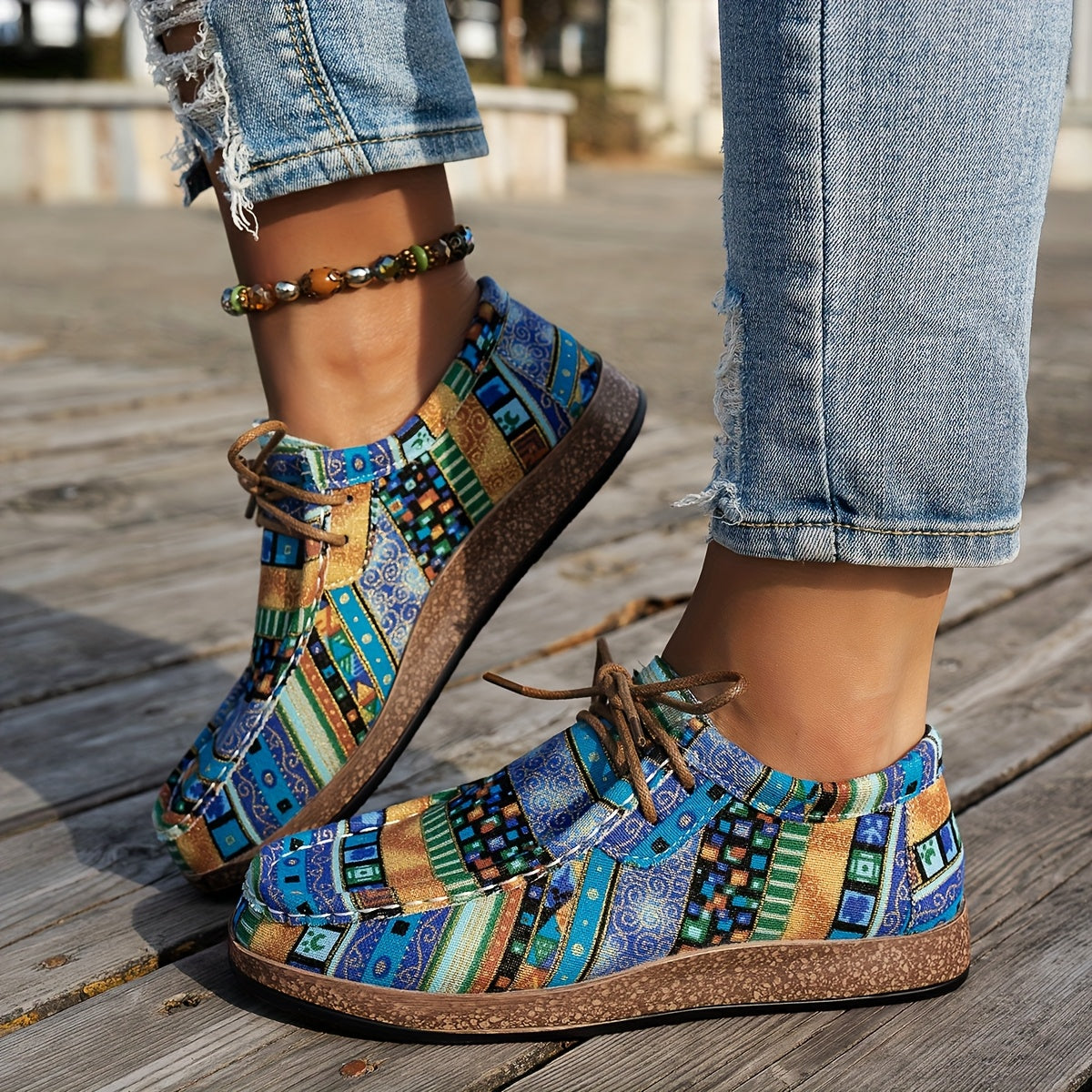 Enora - Zapatillas Retro Coloridas para Mujer